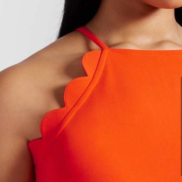 Victoria Beckham Target Scalloped Orange Romper - Picture 3 of 9